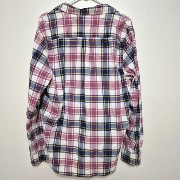 🍁Lucky Brand Men's Pink and Black Plaid Button-Down Shirt – Size L - Picture 5 of 5